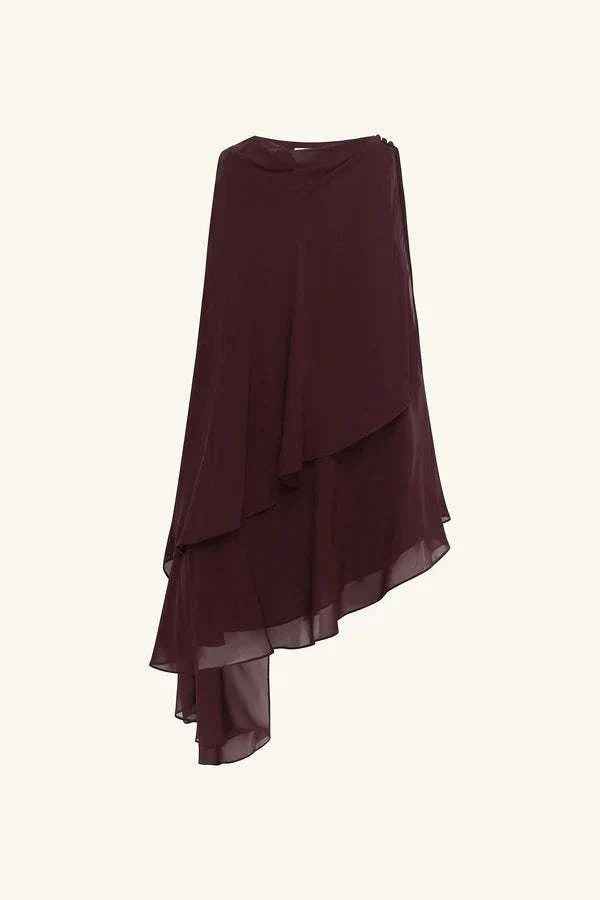 Shona Joy Amina Asymmetrical Tiered Top Wine Tasting