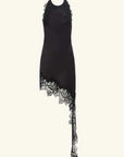Shona Joy Eniko Lace Open Back Mini Dress Black