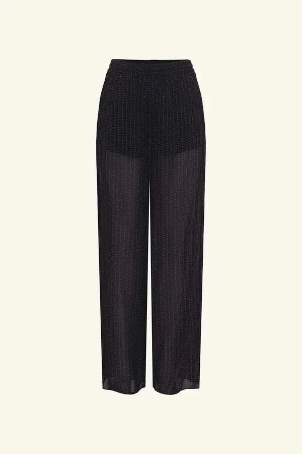 Shona Joy Irving Polka Dot Sheer Pant Black