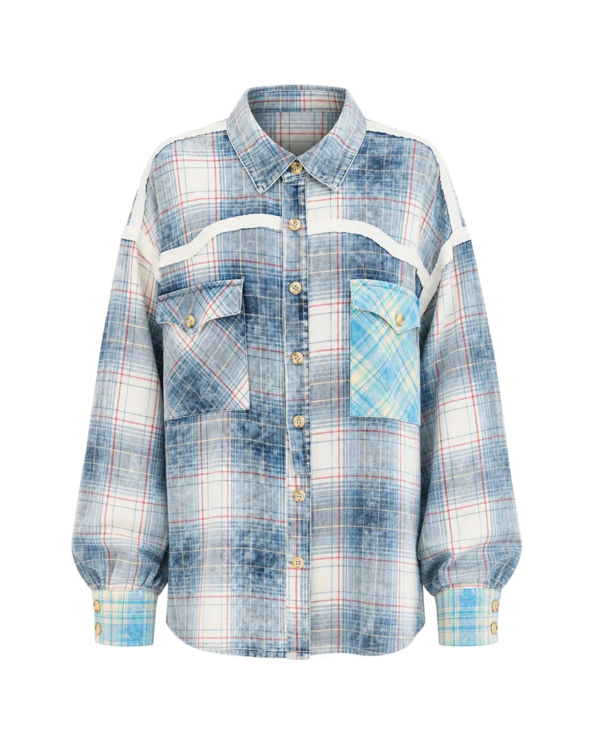 Tales Patchwork Western Flannel Shirt