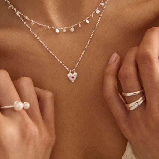 Murkani Cosmic Love Small Love You Heart Bracelet Silver