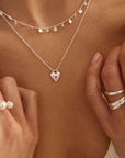 Murkani Cosmic Love Small Love You Heart Bracelet Silver