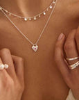 Murkani Love You Small Heart Necklace Silver
