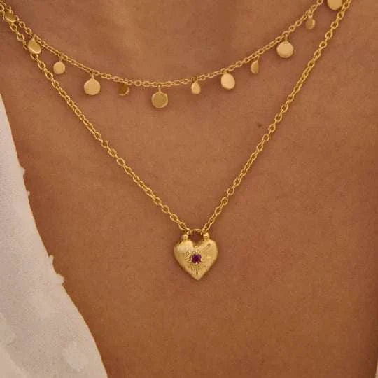 Murkani Love You Small Heart Necklace Gold