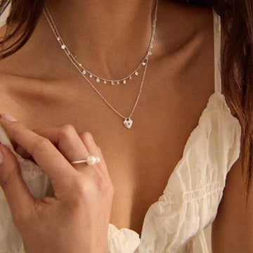 Murkani Love You Small Heart Necklace Silver