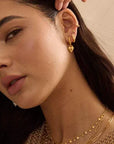 Murkani Love You Small Heart Huggie Earrings Gold