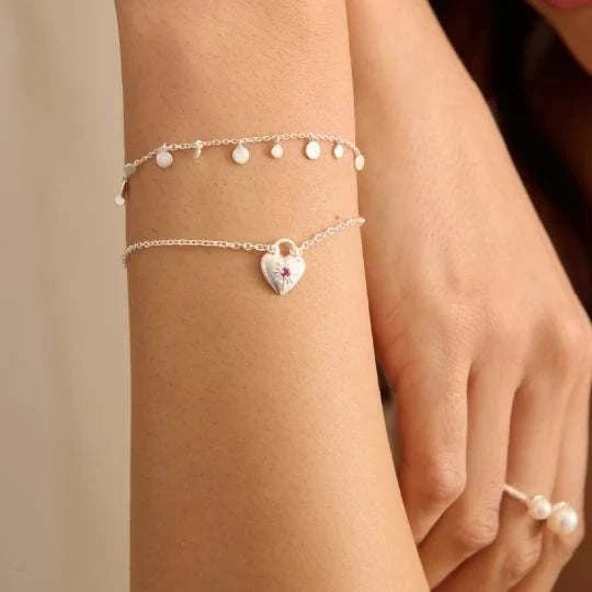 Murkani Love You Small Heart Bracelet Silver