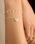 Murkani Love You Small Heart Bracelet Silver