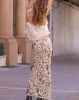 Spell Snow Leopard Bias Maxi Skirt Animal 