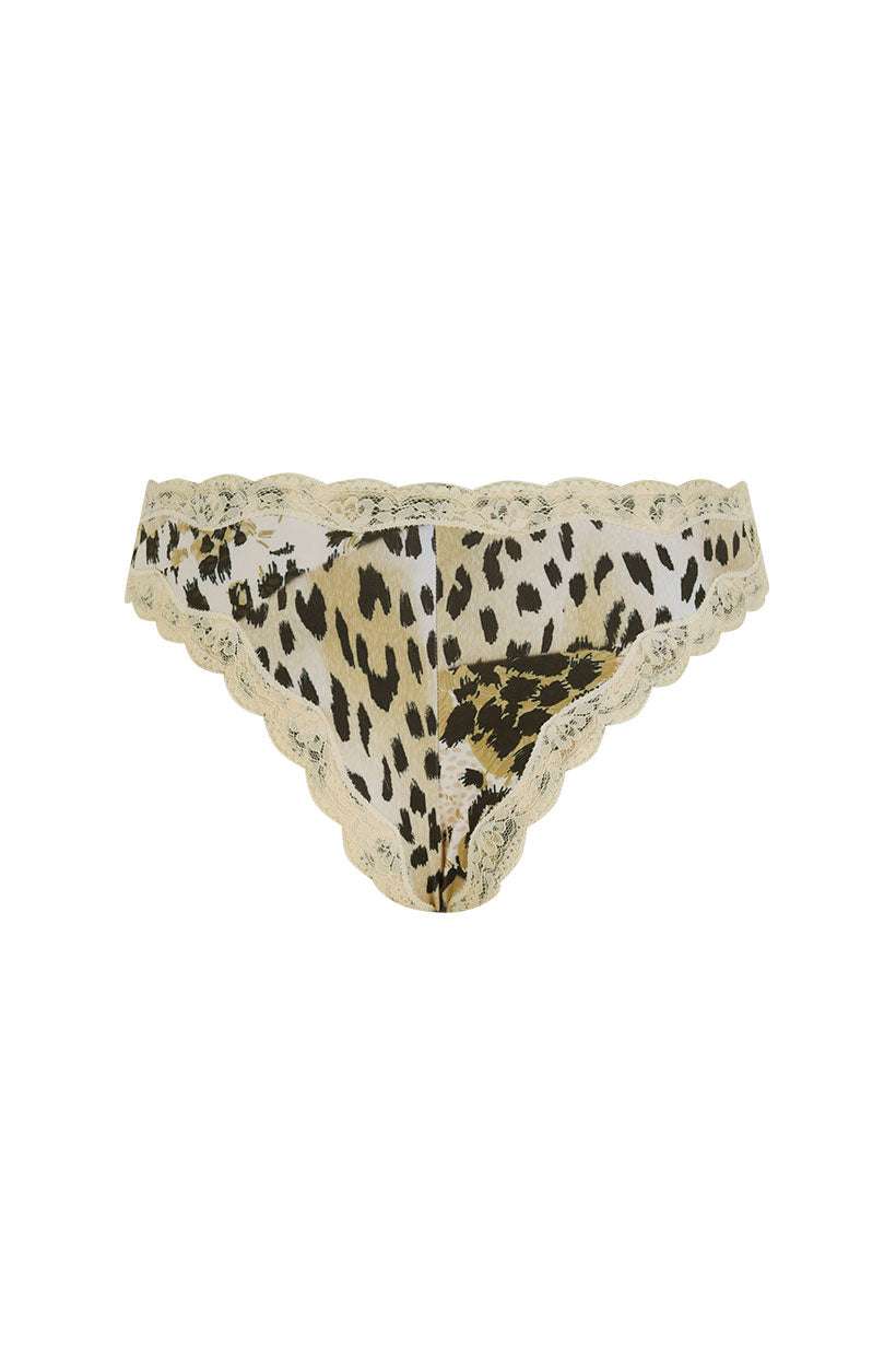 Spell Snow Leopard Lace Brief Animal