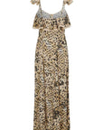 Spell Snow Leopard Strappy Gown Animal