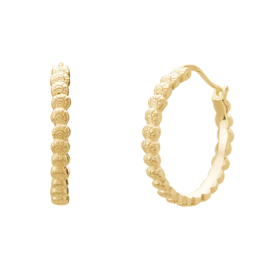 Murkani Soul Protector Medium Shell Earrings Gold Plated