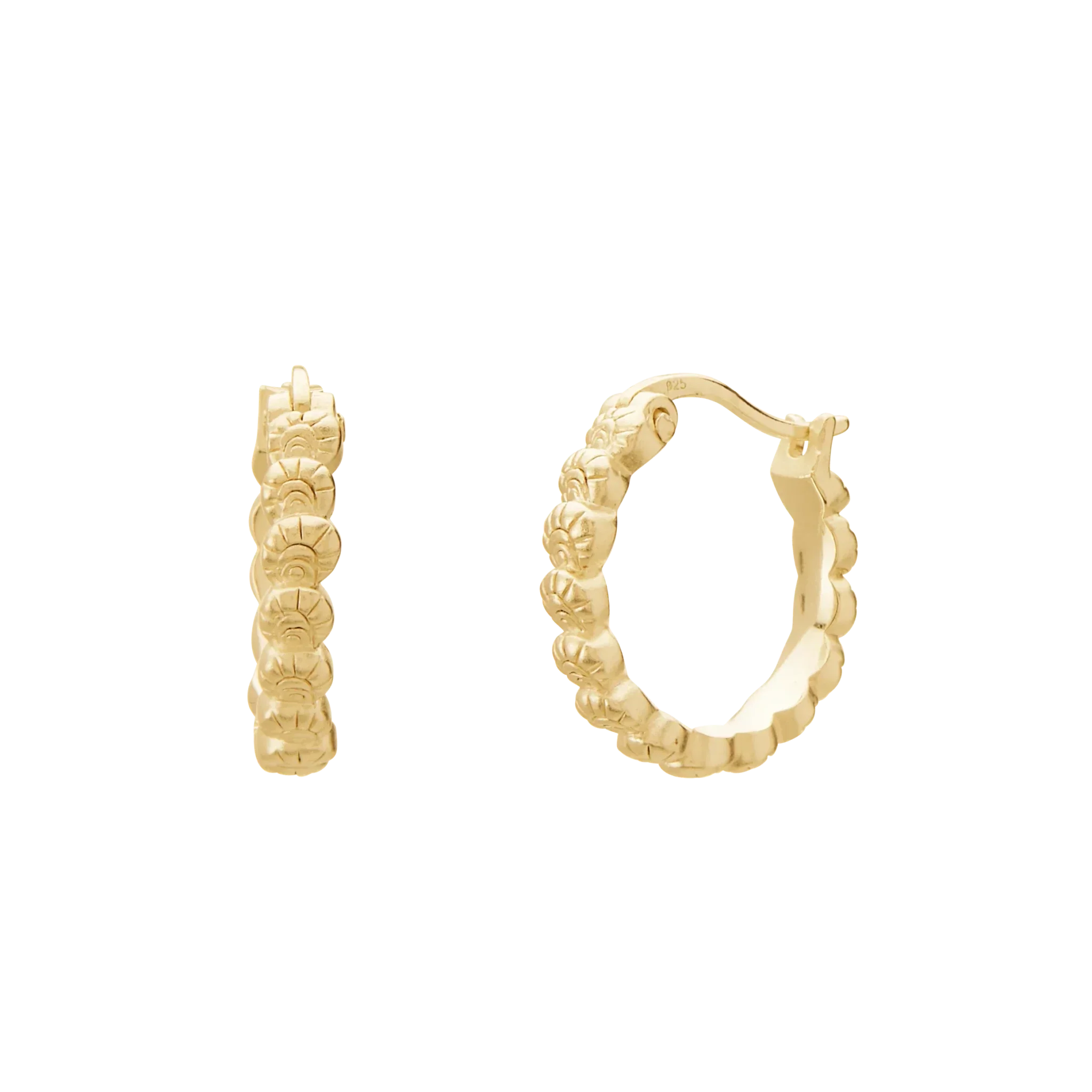 Murkani Soul Protector Small Shell Earrings Gold Plated