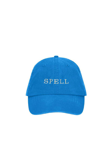 Spell Embroidered Cap Sea Blue