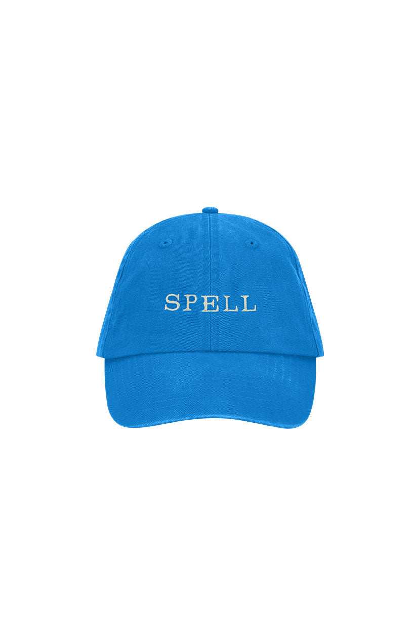 Spell Embroidered Cap Sea Blue