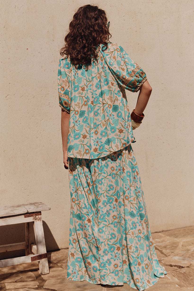 Spell Goldie Maxi Skirt Lagoon