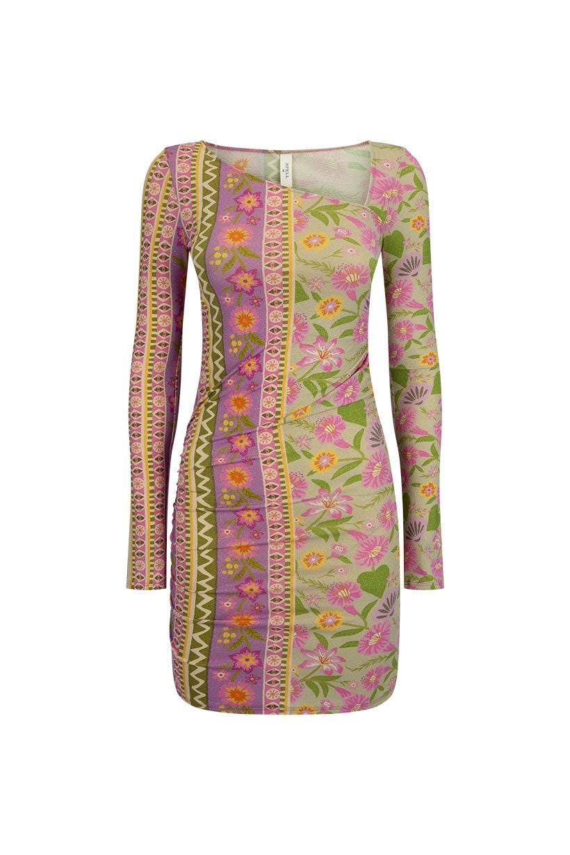 Spell Goldie Shimmer Mini Dress Desert Rose