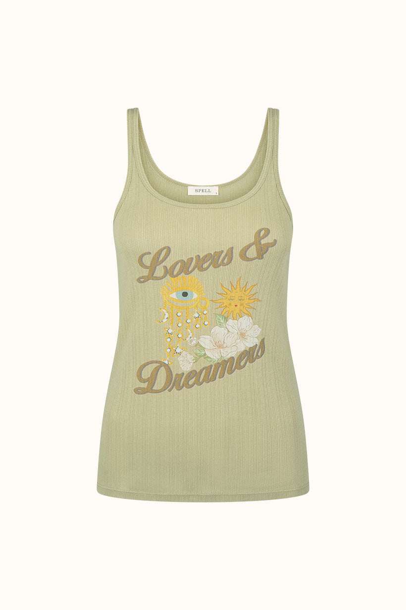 Spell Lovers and Dreamers Singlet Sage
