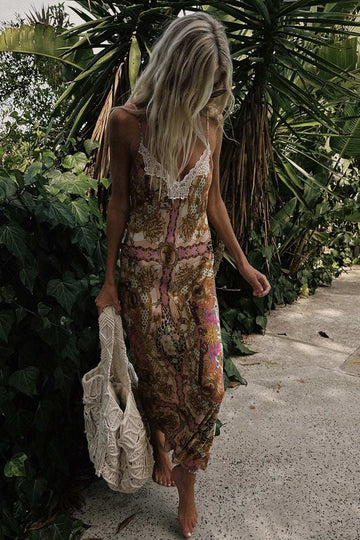 Spell Lovers and Dreamers Strappy Maxi Dress Champagne Peach 