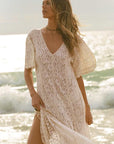 Spell Lux Lisbon Lace Handkerchief Dress Vintage Cream