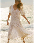 Spell Lux Lisbon Lace Handkerchief Dress Vintage Cream