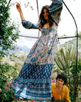 Spell Marmont Gown Lapis