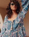 Spell Marmont Gown Lapis
