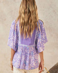 Spell Sannah Short Sleeve Blouse Lavender