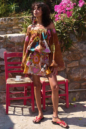 Spell Birth Of Venus Tunic Dress Caramel