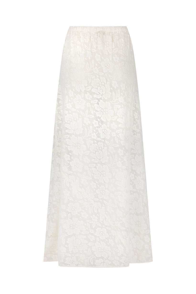Spell Free Love Lace Bias Skirt Vintage Cream