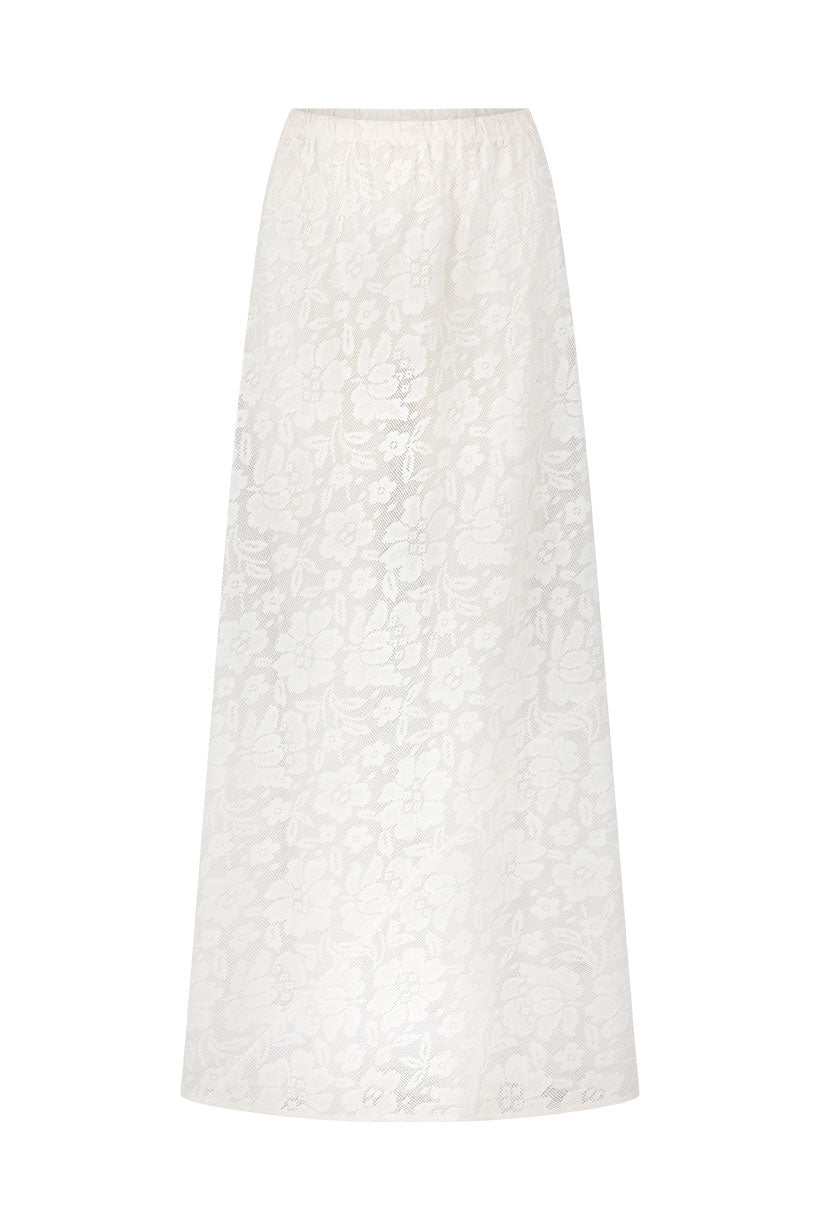 Spell Free Love Lace Bias Skirt Vintage Cream