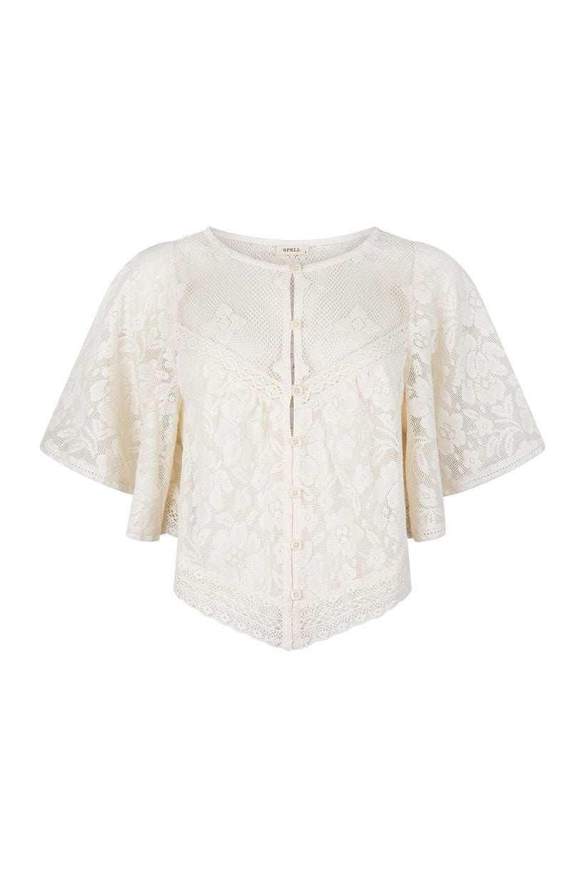 Spell Free Love Lace Crop Vintage Cream