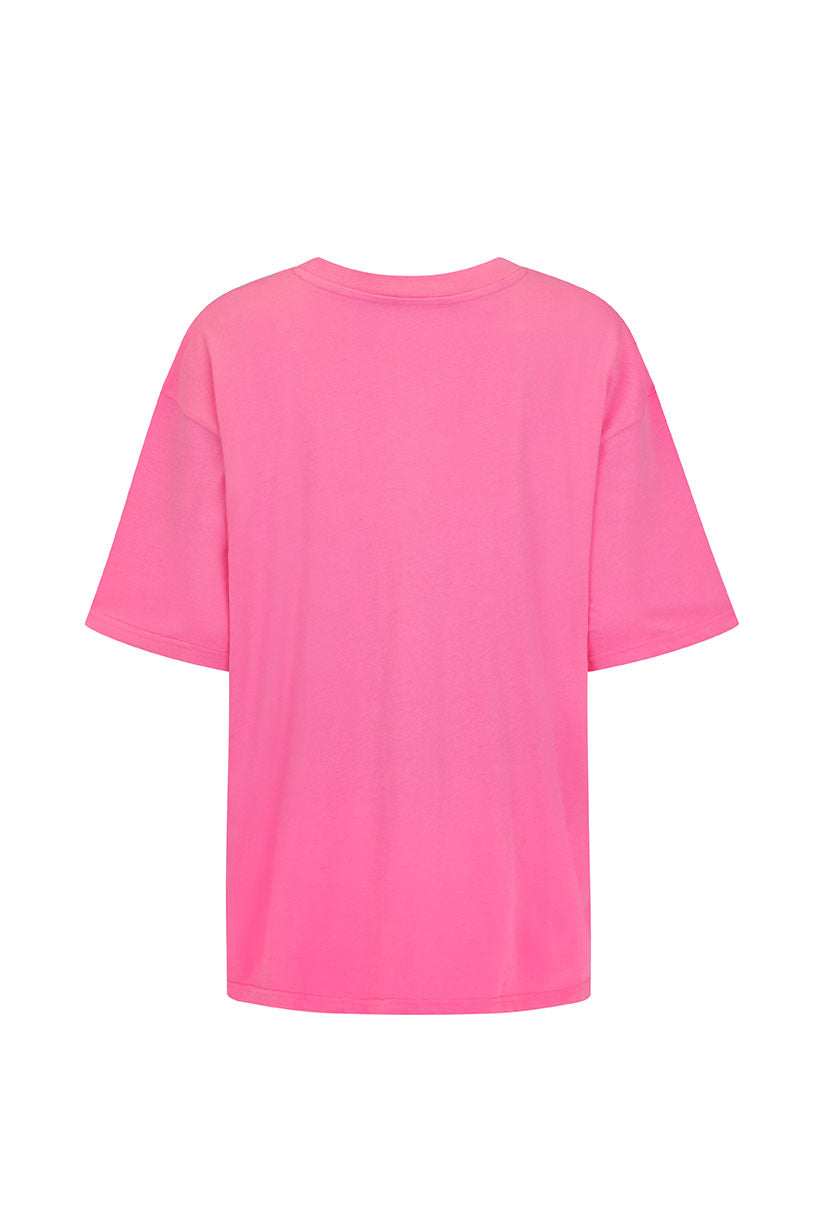 Spell Marina Piccola Oversized Biker Tee Cosmos Pink