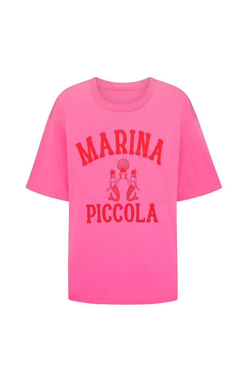 Spell Marina Piccola Oversized Biker Tee Cosmos Pink