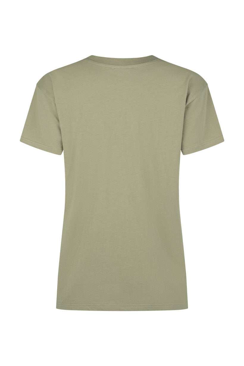 Spell Mermaid Truckstop Biker Tee Khaki