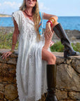 Spell Yaya Kaftan Antique White