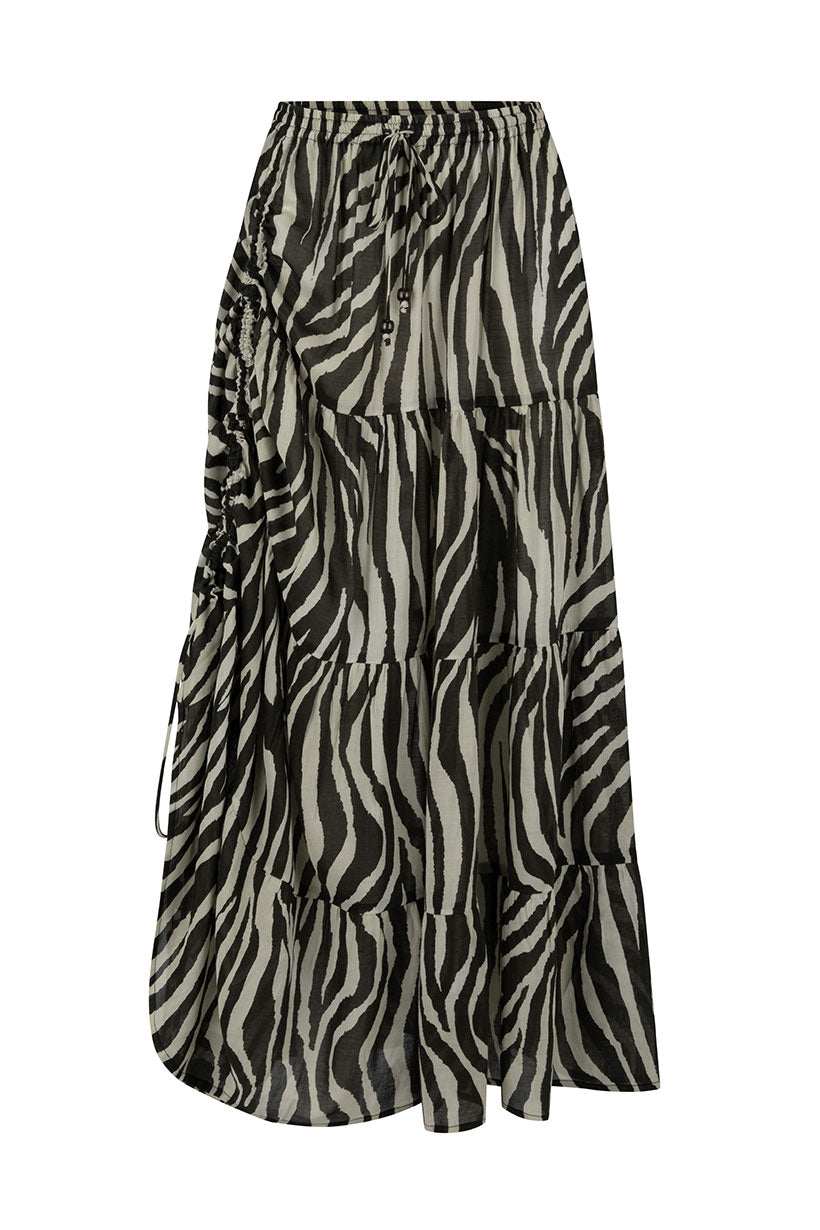 Spell Zevra Peasant Skirt Washed Charcoal