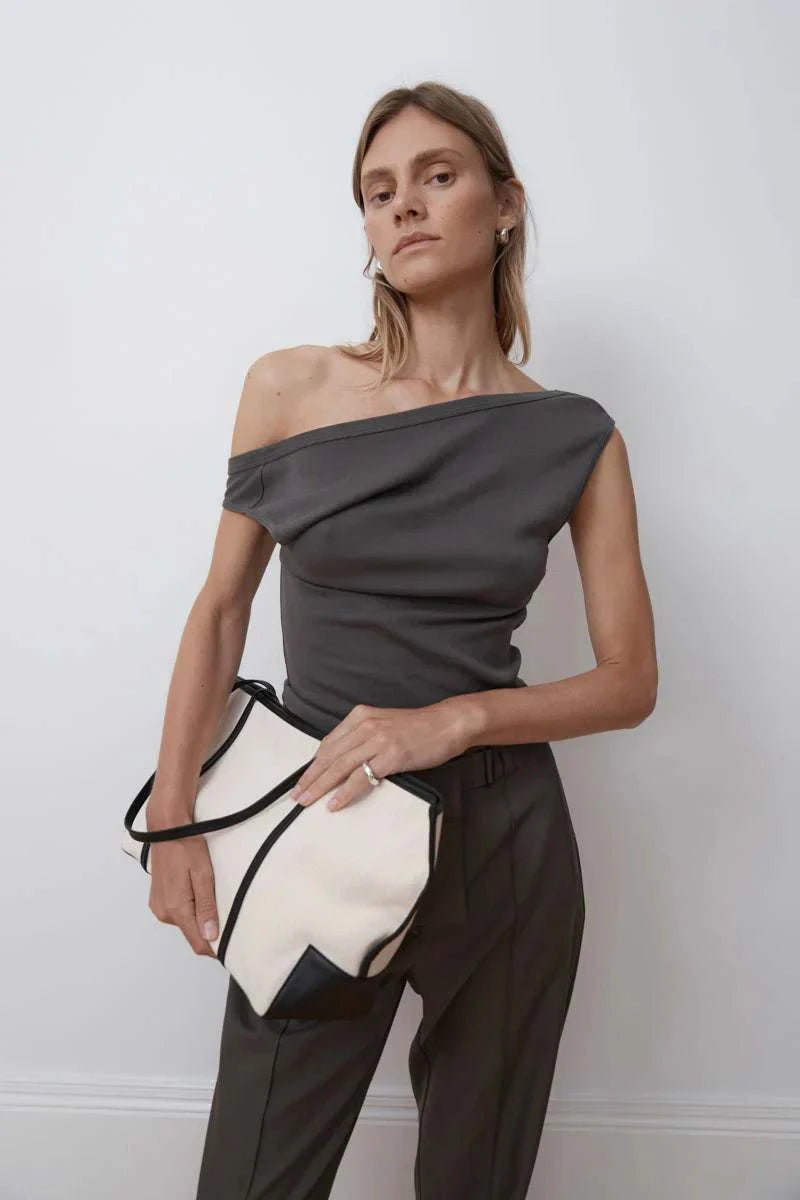 St Agni Organic Cotton Ballerina Top Khaki