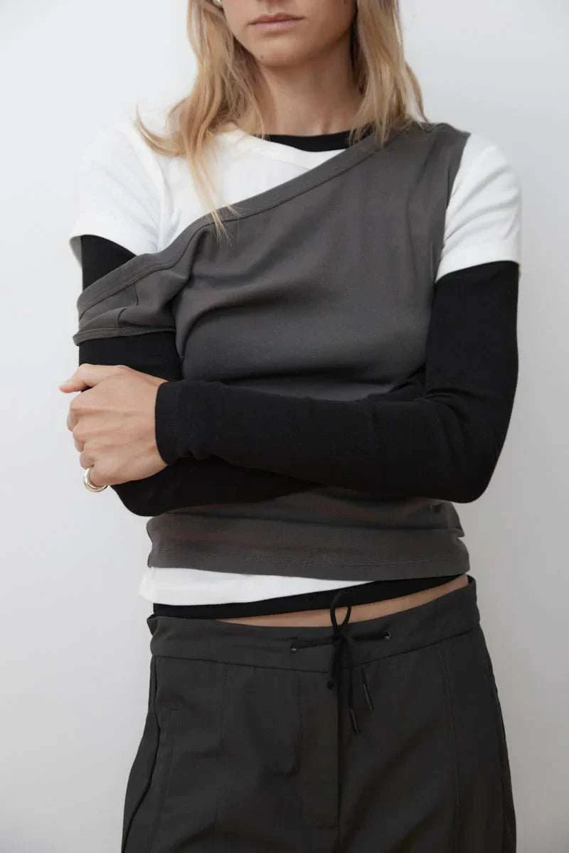 St Agni Organic Cotton Ballerina Top Khaki