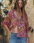 Spell Swan Lake Short Sleeve Blouse Lilac Rose