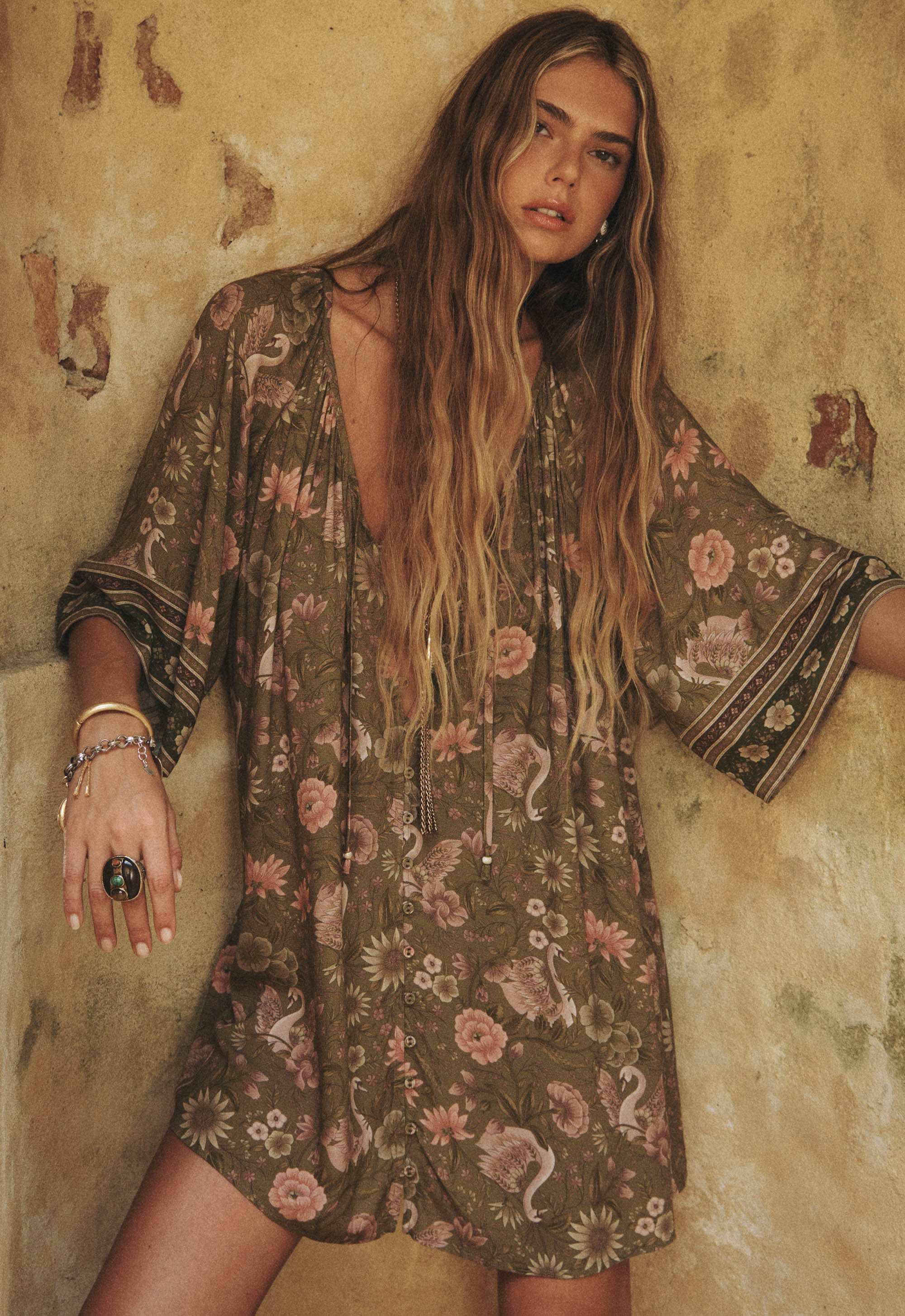 Spell Swan Lake Tunic Dress Sage