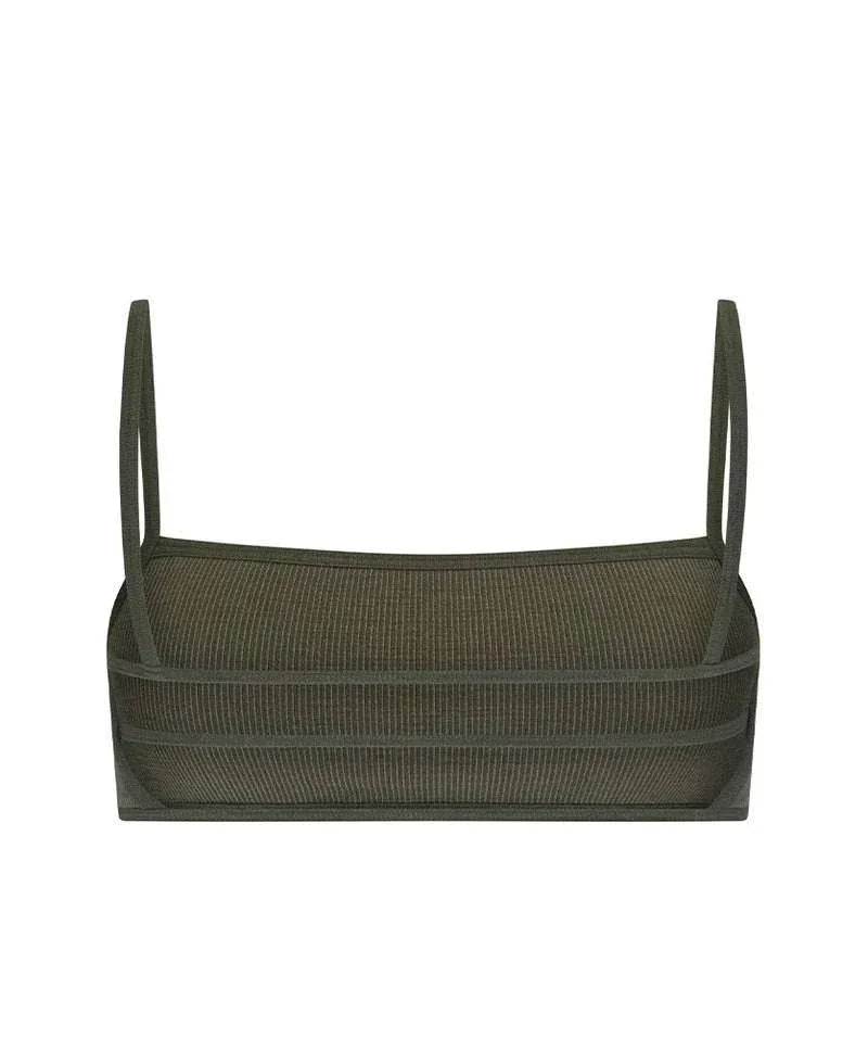 Nagnata Strap Back Wool Bralet Grove