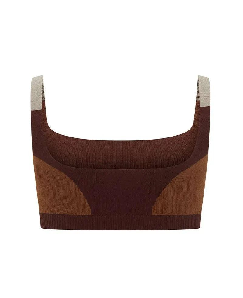 Nagnata Organic Colour Block Bralet Mulberry