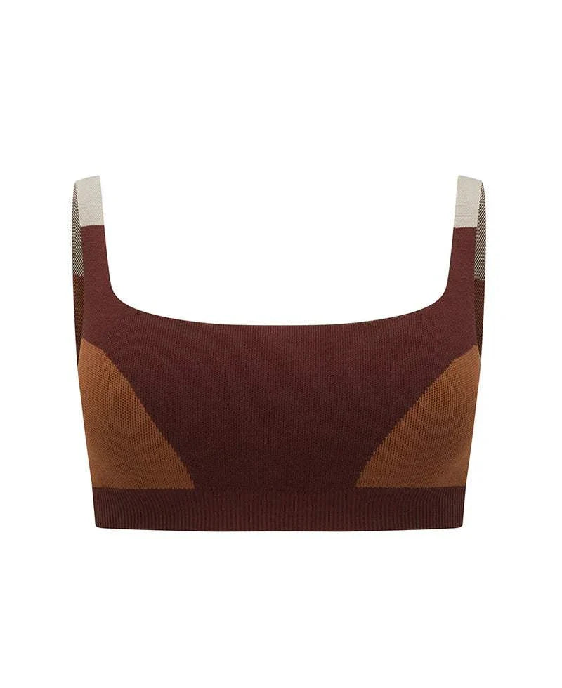 Nagnata Organic Colour Block Bralet Mulberry