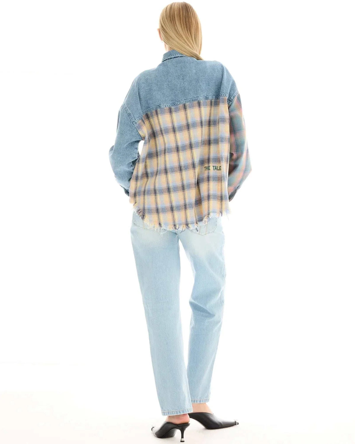 Tales Denim And Check Cotton Shirt