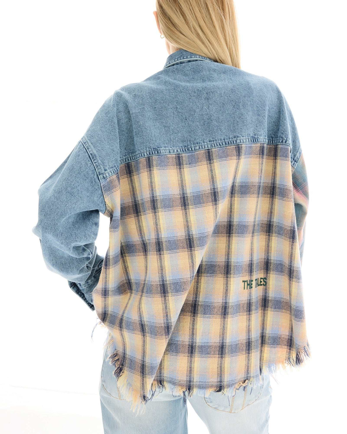 Tales Denim And Check Cotton Shirt