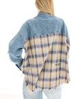 Tales Denim And Check Cotton Shirt