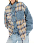 Tales Denim And Check Cotton Shirt