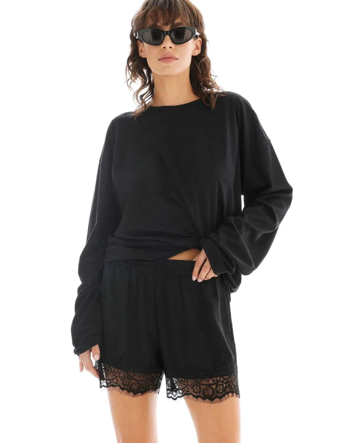 The Tales Lace Athena Shorts Black