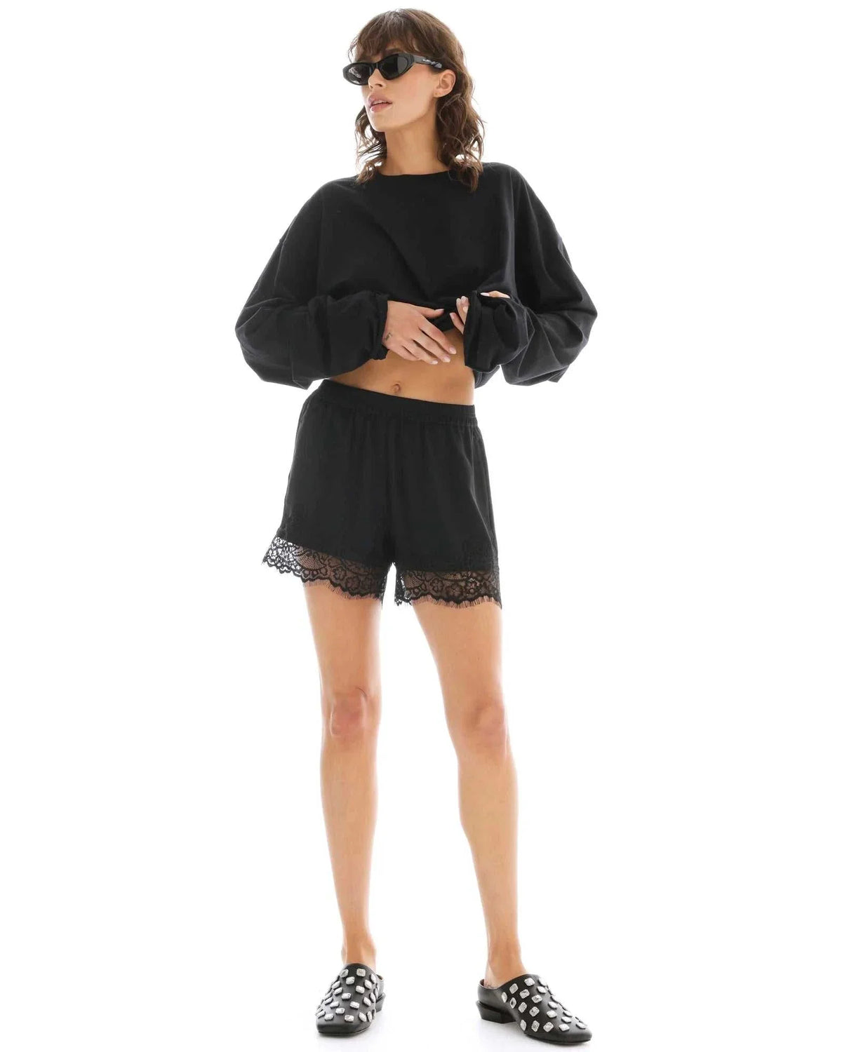 The Tales Lace Athena Shorts Black